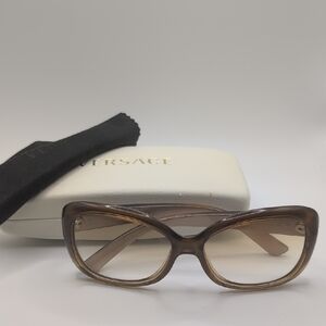 Versace Women's Glasses in Rich Brown